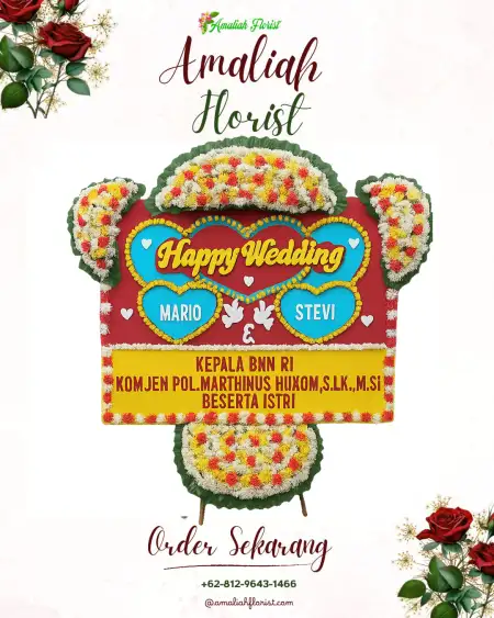 Papan Bunga Pernikahan Bilalang Dua